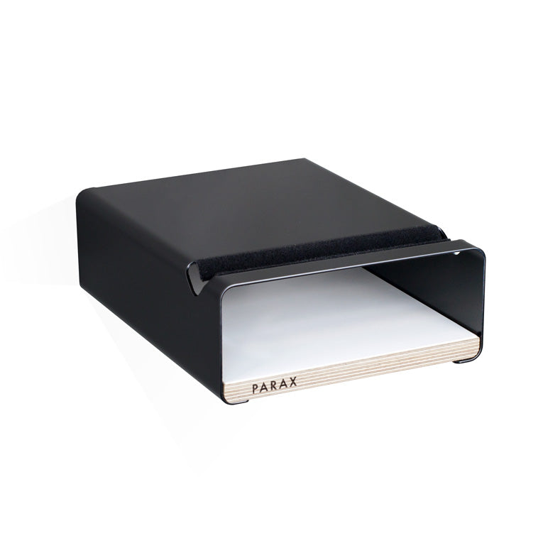 Fahrrad Wandhalterung S-RACK in schwarz mit weißem Einlegebrett