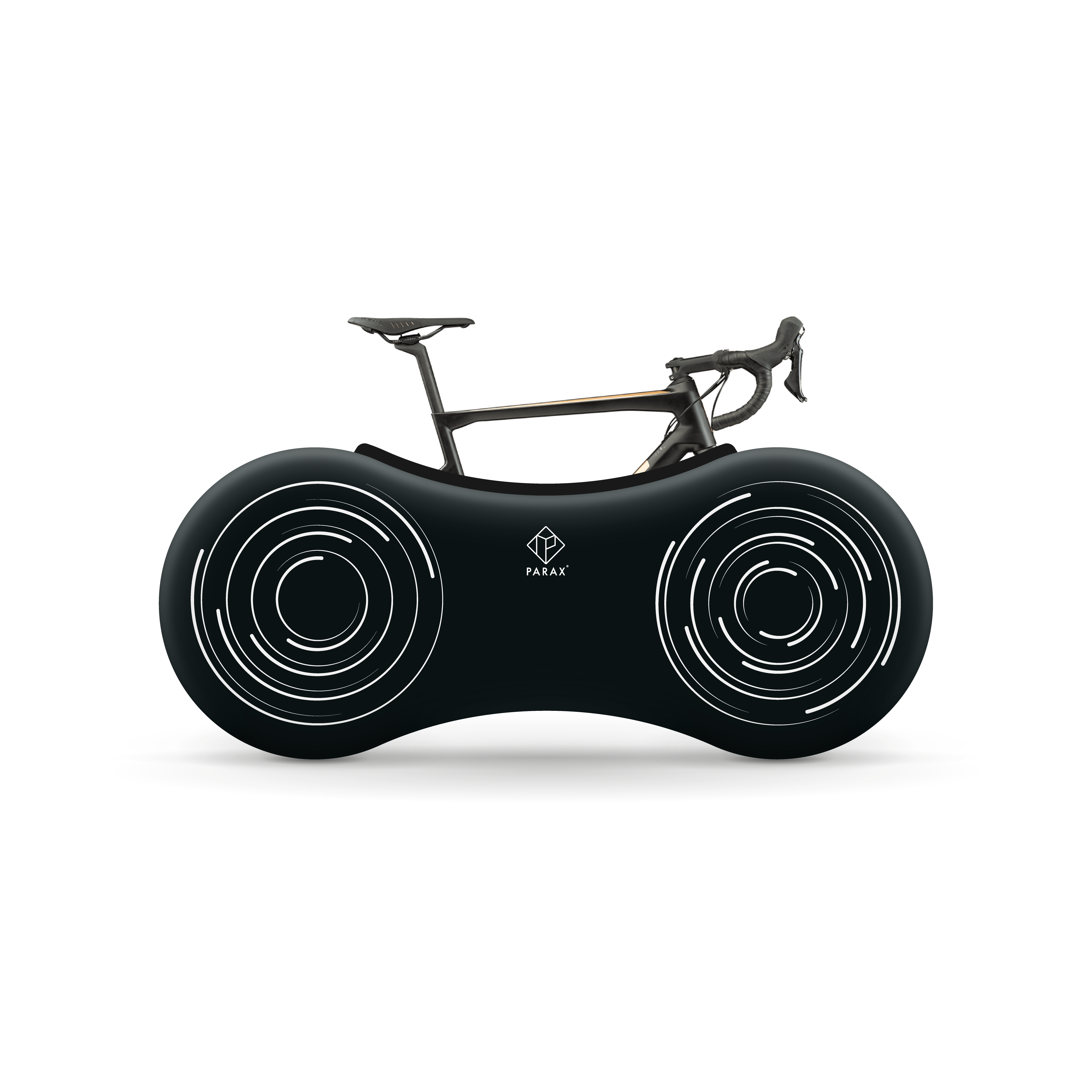 Fahrradschutzhülle Velosock von Parax mit Motiv schwarz/Kreise